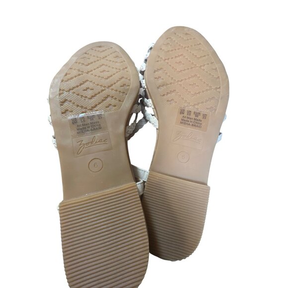 Zodiac Womens Braided Sandals Size 6 White & Brown - Picture 5 of 5